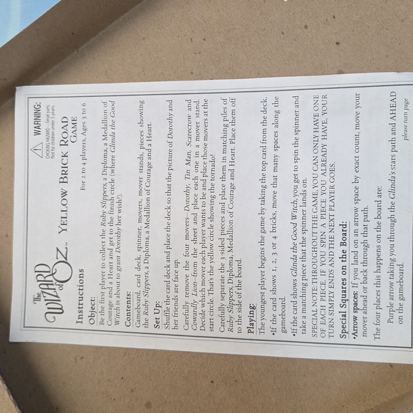 The Wizard of Oz Yellow Brick Road Board Game Pressman Vintage 1999, Vhs, Book, - Picture 9 of 16